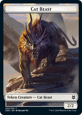 Cat Beast // Goblin Construct Double-Sided Token (3 // 11) (ZNR)