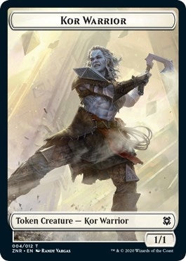 Kor Warrior // Plant Double-Sided Token (4 // 8) (ZNR)