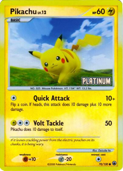 Pikachu - 70/100 [Platinum] (070/100) (BKP)