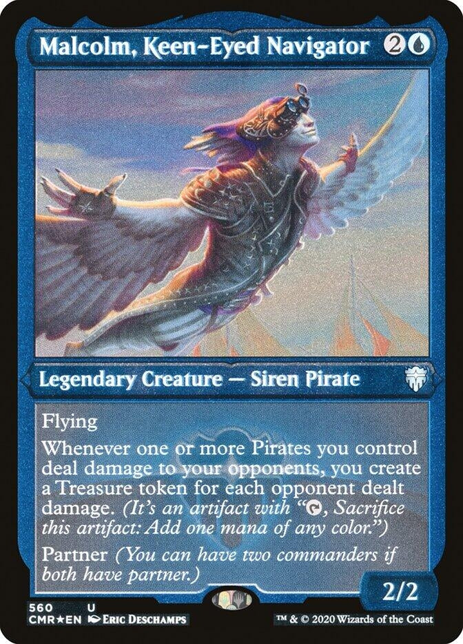 Malcolm, Keen-Eyed Navigator (Foil Etched) (560) (CMR)