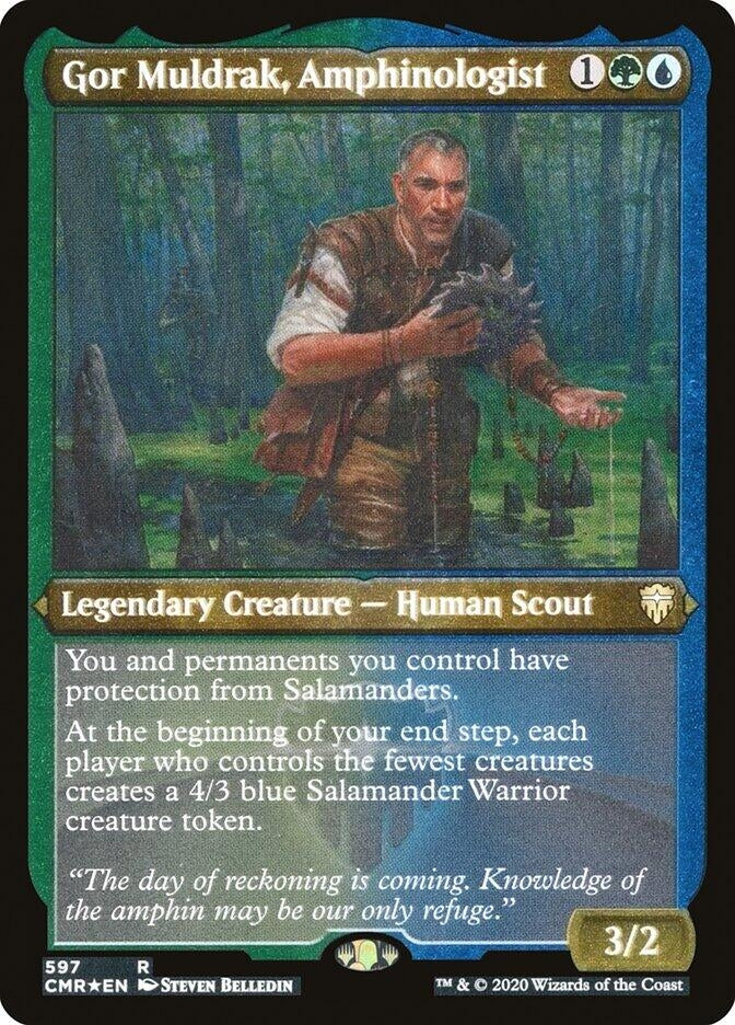 Gor Muldrak, Amphinologist (Foil Etched) (597) (CMR)