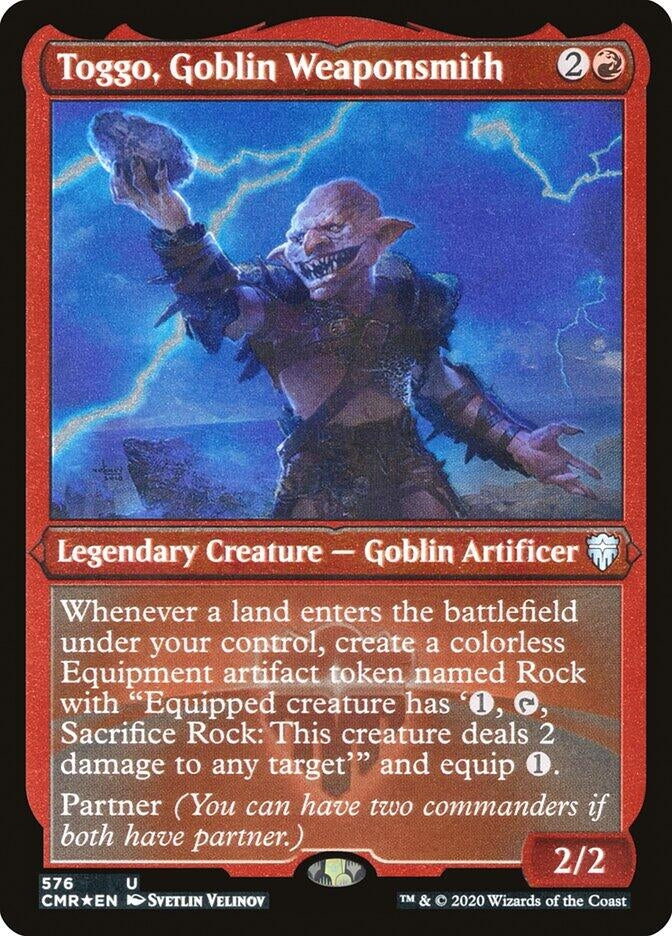 Toggo, Goblin Weaponsmith (Foil Etched) (576) (CMR)