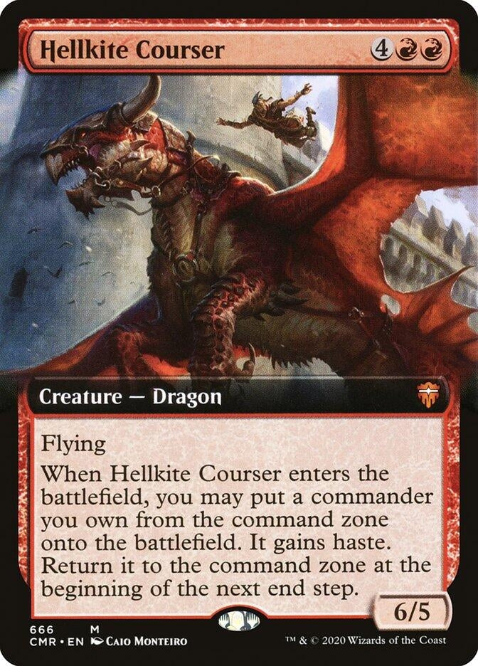 Hellkite Courser (Extended Art) (666) (CMR)