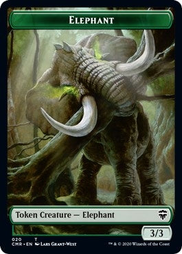 Elephant // Soldier Double-Sided Token (20 // 16) (CMR)