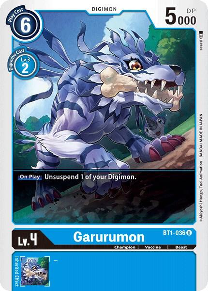 Garurumon - BT1-036 (BT1-036 U) (BT01-03A)
