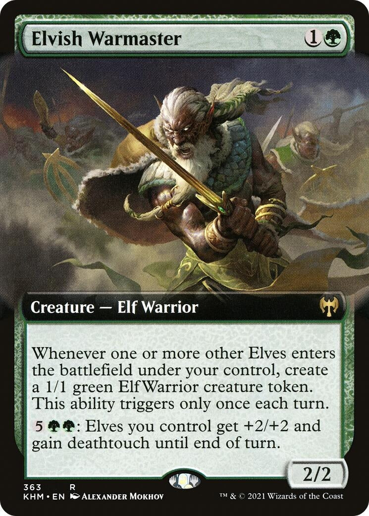 Elvish Warmaster (Extended Art) (363) (KHM)