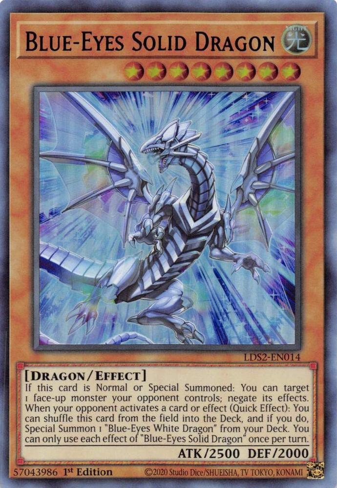 Blue-Eyes Solid Dragon (Purple) (LDS2-EN014) (LDS2)