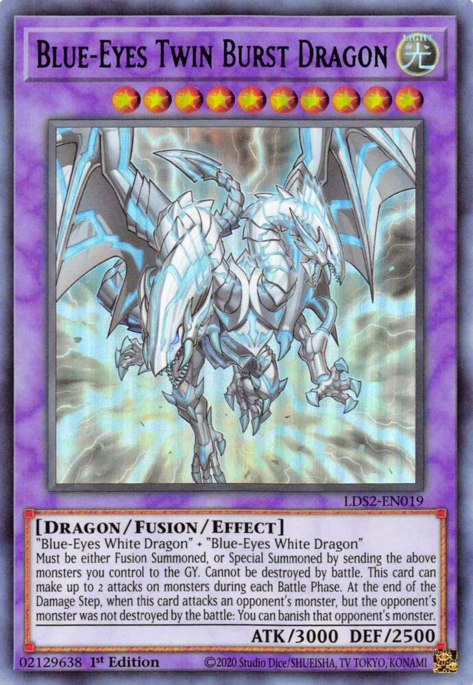 Blue-Eyes Twin Burst Dragon (Purple) (LDS2-EN019) (LDS2)
