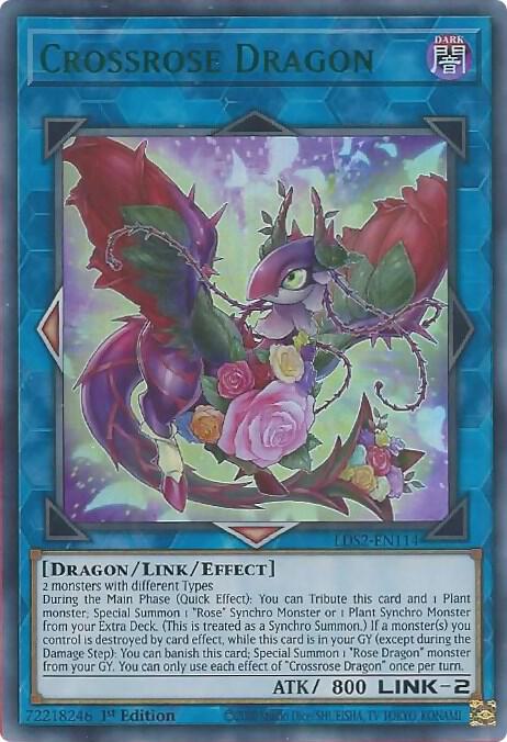 Crossrose Dragon (Green) (LDS2-EN114) (LDS2)