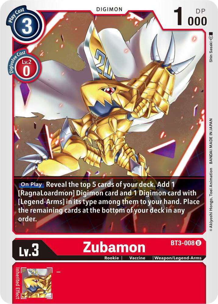 Zubamon (BT3-008 U) (BT01-03B)