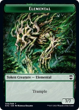 Elemental // Elf Warrior Double-Sided Token (6 // 15) (KHC)
