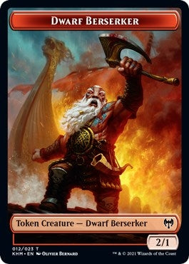Dwarf Berserker // Giant Wizard Double-Sided Token (12 // 6) (KHM)