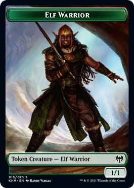 Elf Warrior // Zombie Berserker Double-Sided Token (15 // 9) (KHM)
