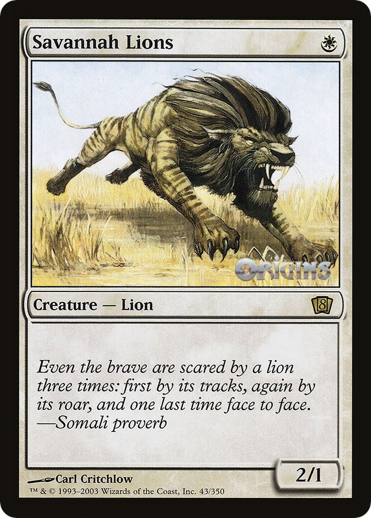 Savannah Lions (Origins 2003) (43) (OVER)