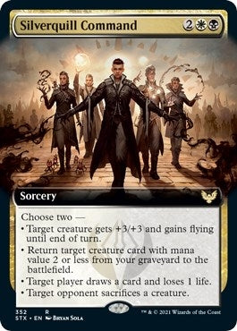 Image for Silverquill Command (Extended Art) (352) (STX) - Magic: The Gathering