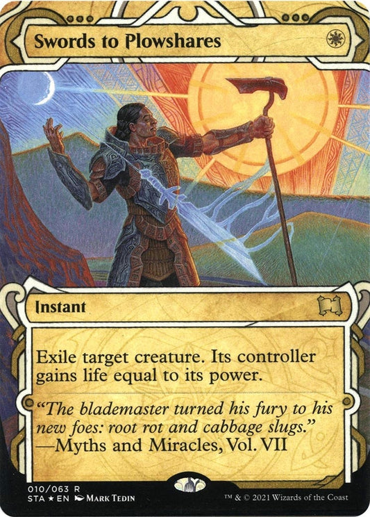 Image for Swords to Plowshares (Foil Etched) (10) (STA) - Magic: The Gathering