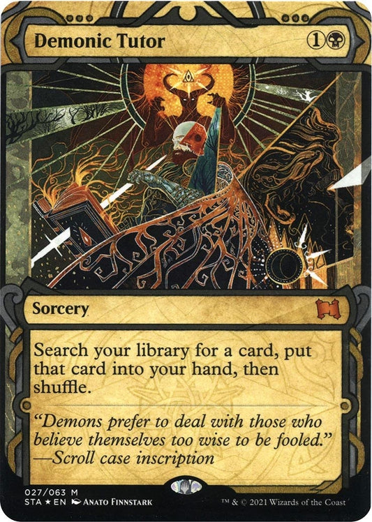 Image for Demonic Tutor (Foil Etched) (27) (STA) - Magic: The Gathering