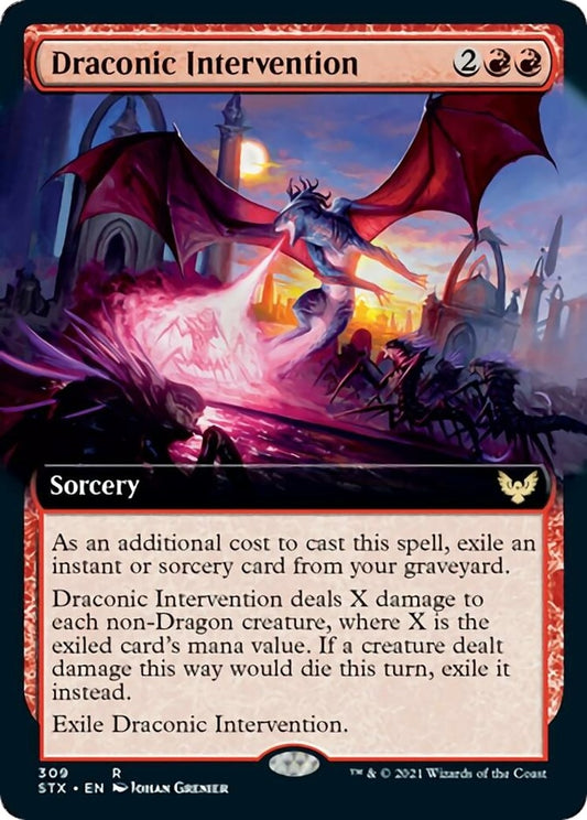 Image for Draconic Intervention (Extended Art) (309) (STX) - Magic: The Gathering