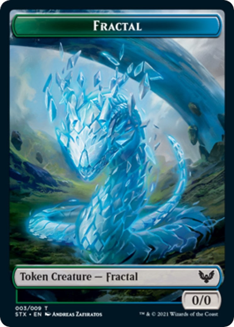 Fractal (3) // Inkling (4) Double-sided Token (3 // 4) (STX)
