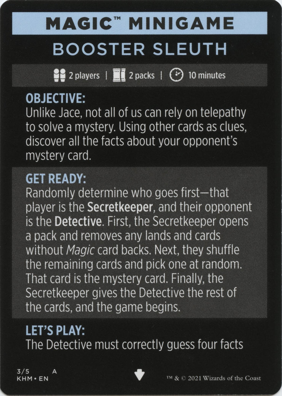 Magic Minigame: Booster Sleuth (3) (KHM)