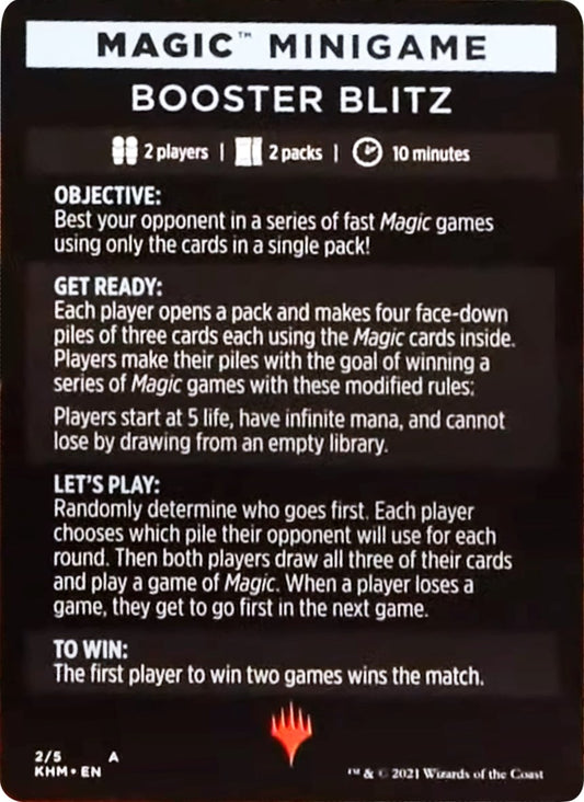 Image for Magic Minigame: Booster Blitz (2) (KHM) - Magic: The Gathering