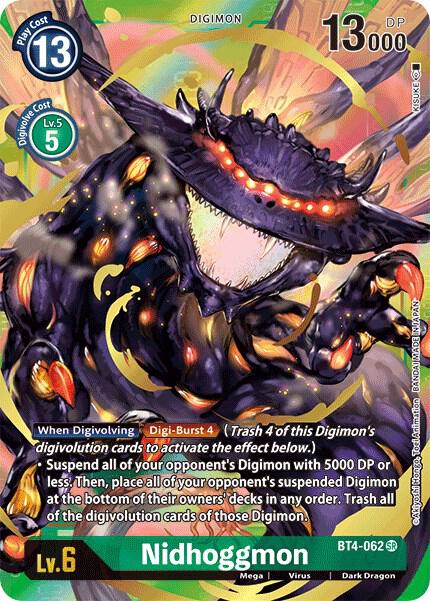 Nidhoggmon (Alternate Art) (BT4-062 SR) (BT-04)