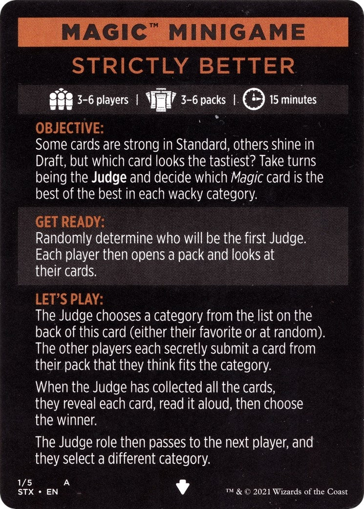 Magic Minigame: Strictly Better (1) (STX)