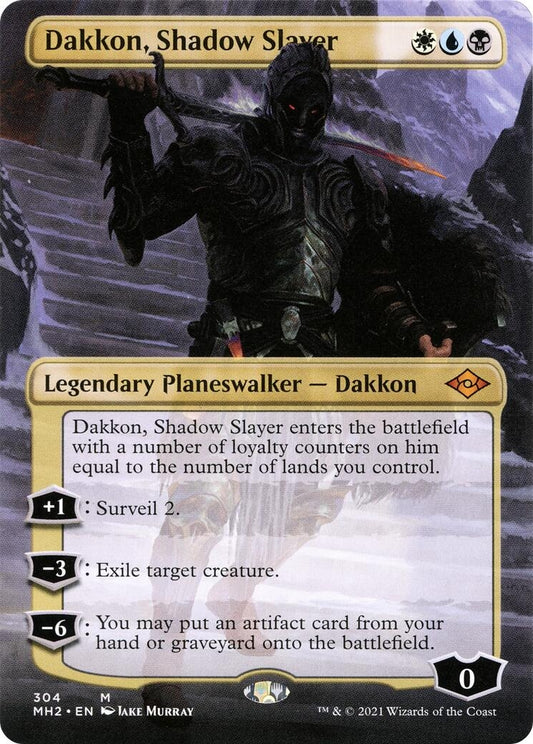 Image for Dakkon, Shadow Slayer (Borderless) (304) (MH2) - Magic: The Gathering