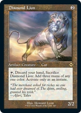 Diamond Lion (Retro Frame) (Foil Etched) (427) (MH2)