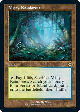 Misty Rainforest (Retro Frame) (Foil Etched) (438) (MH2)