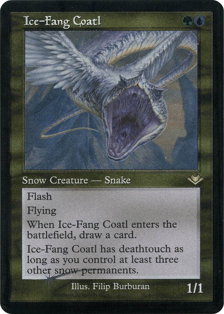 Ice-Fang Coatl (Retro Frame) (Foil Etched) (27) (MH1)
