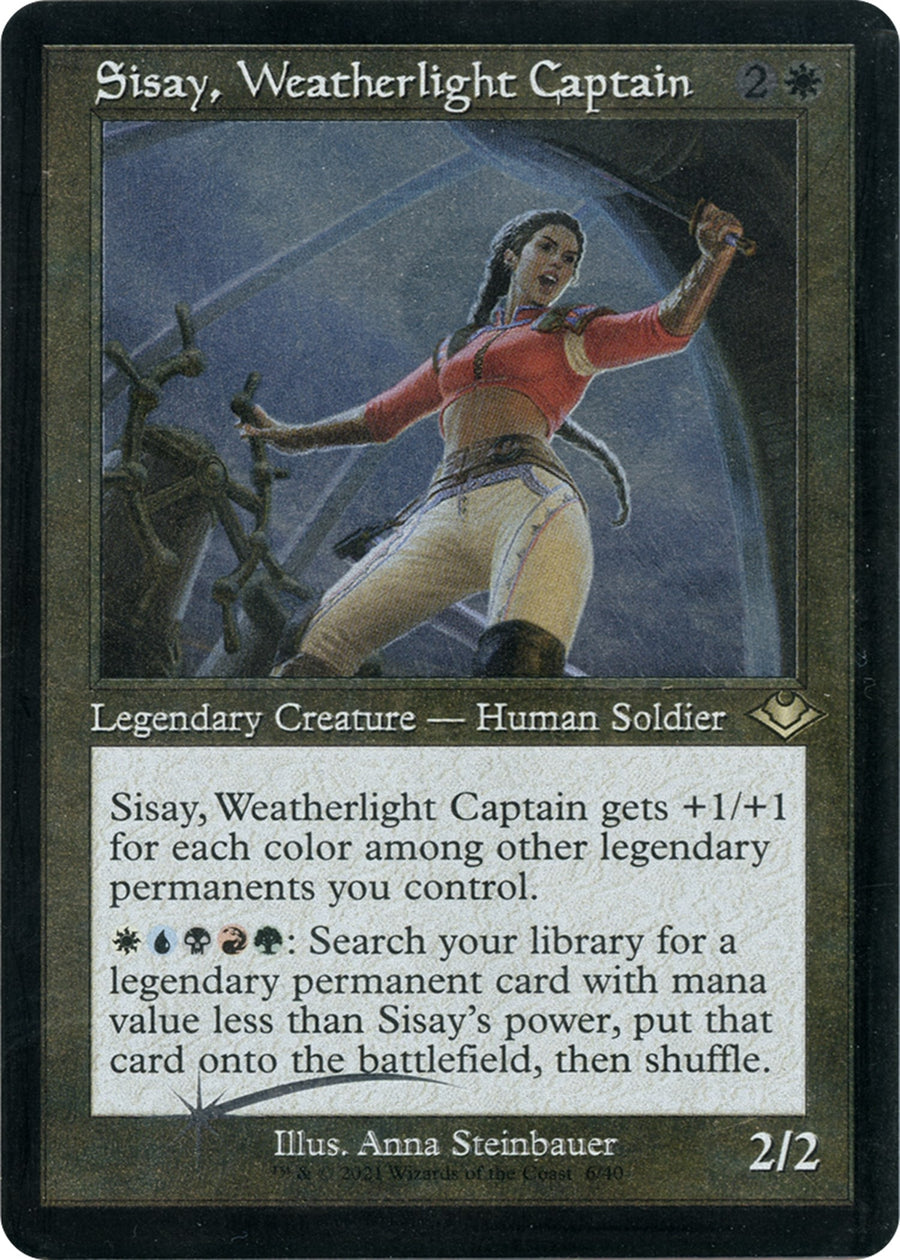 Sisay, Weatherlight Captain (Retro Frame) (Foil Etched) (6) (MH1)
