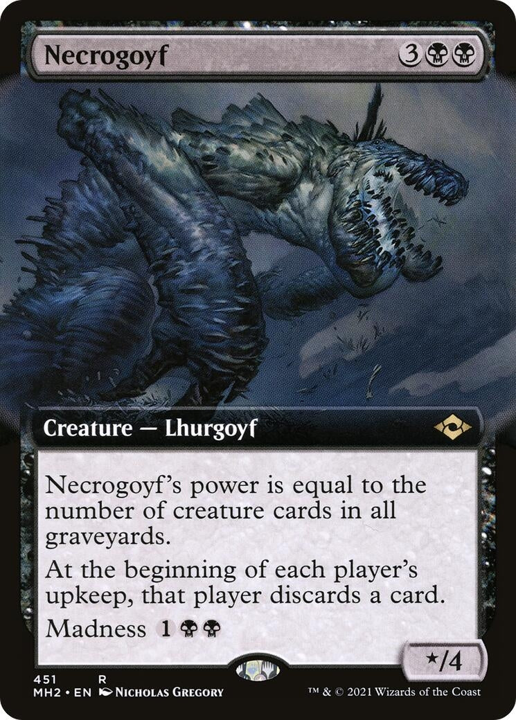 Necrogoyf (Extended Art) (451) (MH2)