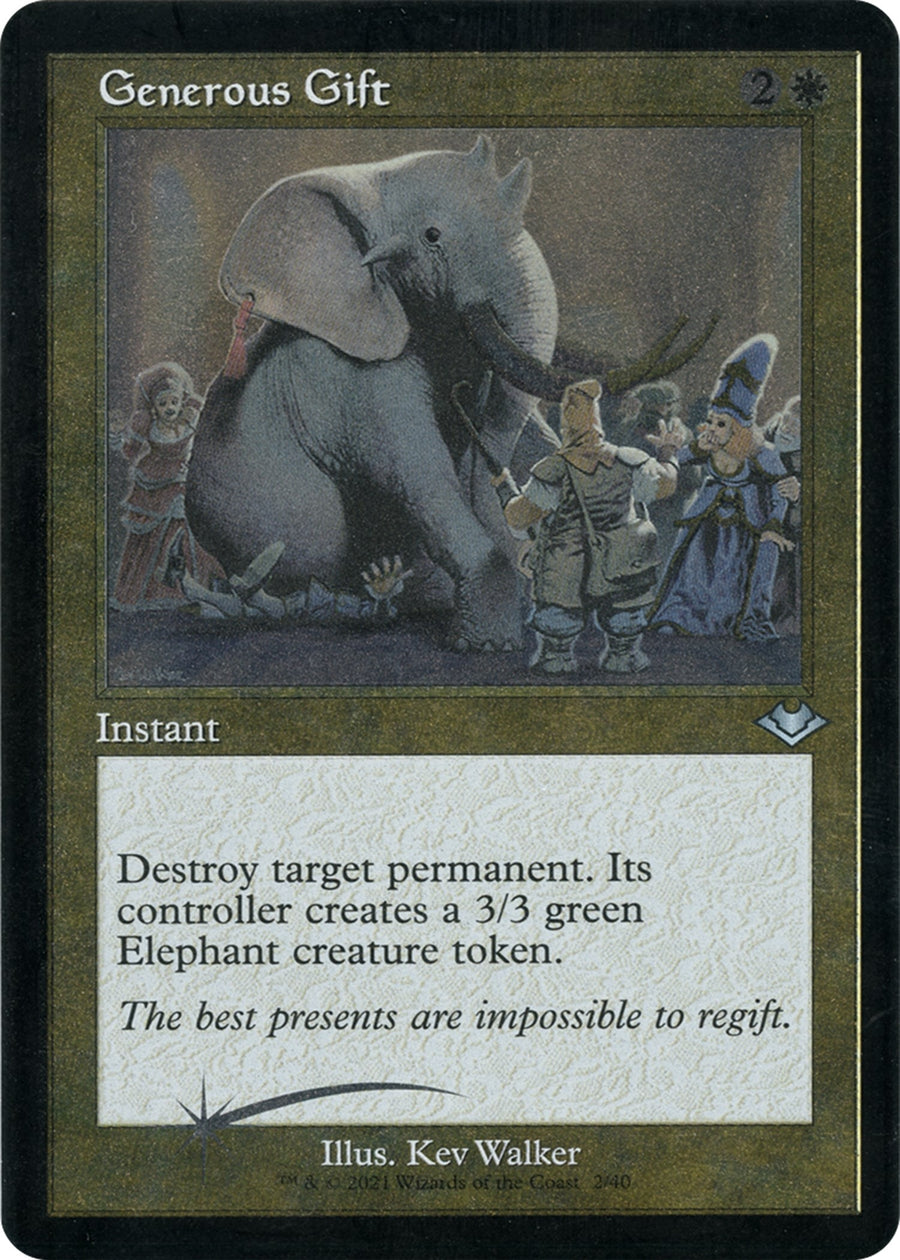 Generous Gift (Retro Frame) (Foil Etched) (2) (MH1)