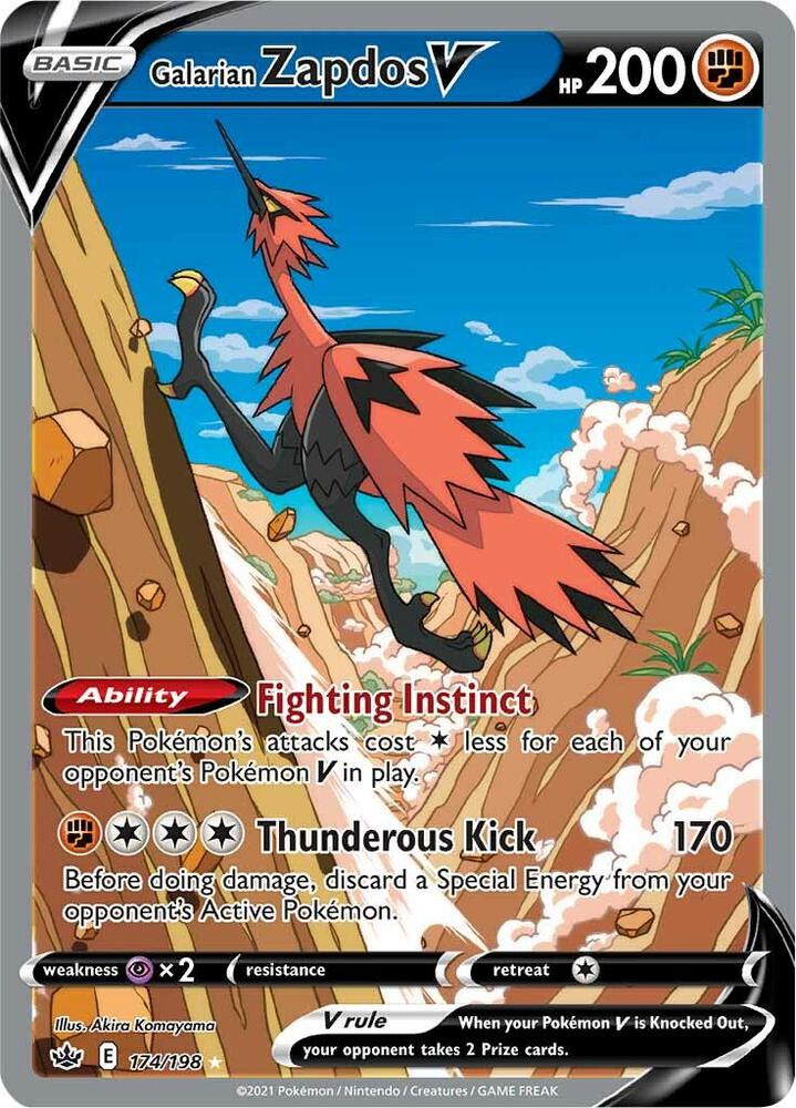 Galarian Zapdos V (Alternate Full Art) (174/198) (SWSH06)