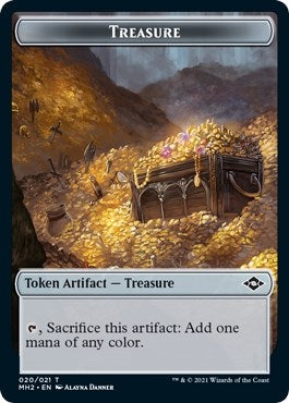 Treasure (020) // Beast Double-Sided Token (20 // 9) (MH2)