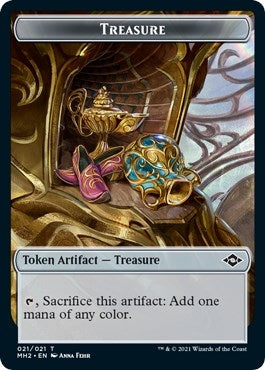 Image for Treasure (021) // Phyrexian Germ Double-Sided Token (21 // 3) (MH2) - Magic: The Gathering