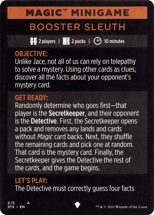 Image for Magic Minigame: Booster Sleuth (3) (STX) - Magic: The Gathering