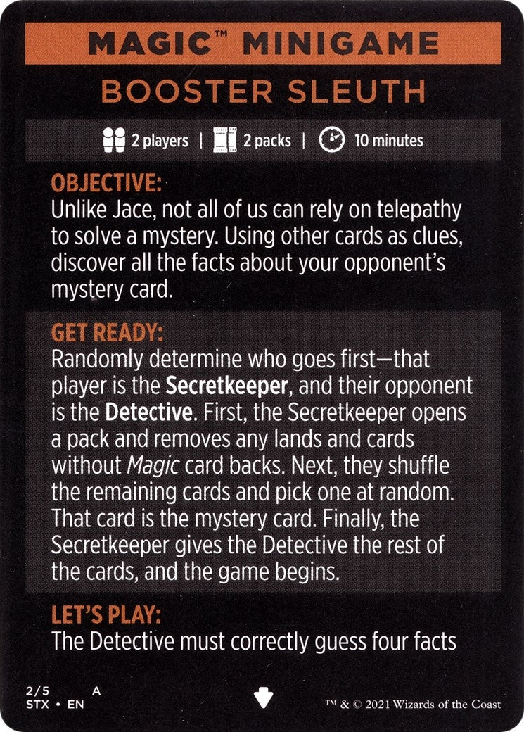 Magic Minigame: Booster Sleuth (3) (STX)