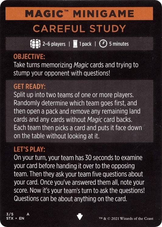 Image for Magic Minigame: Careful Study (4) (STX) - Magic: The Gathering