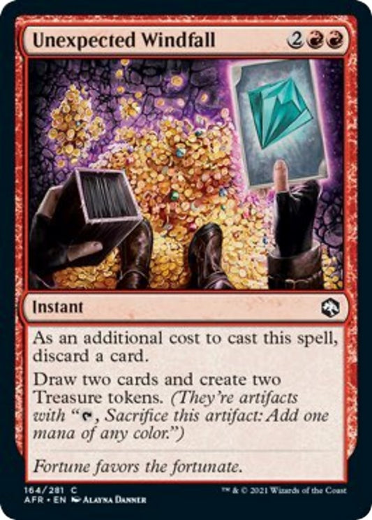 Image for Unexpected Windfall (164) (AFR) - Magic: The Gathering