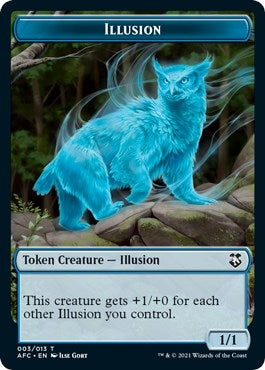 Illusion // Skeleton Double-Sided Token (3 // 6) (AFC)