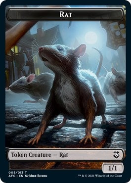 Rat // Zombie Double-Sided Token (5 // 9) (AFC)