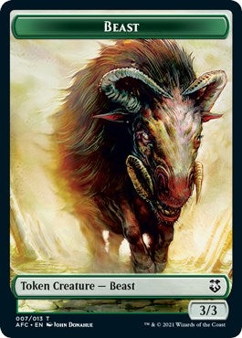Beast // Dragon Spirit Double-Sided Token (7 // 9) (AFC)