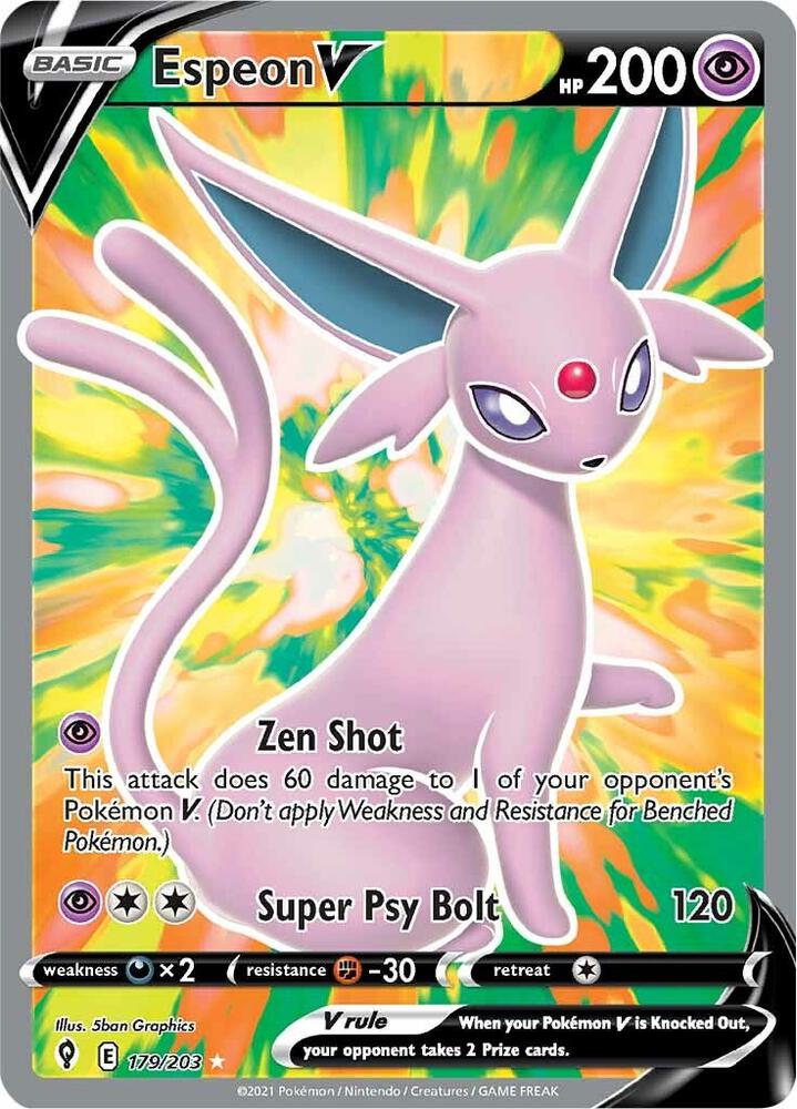 Espeon V (Full Art) (179/203) (SWSH07)