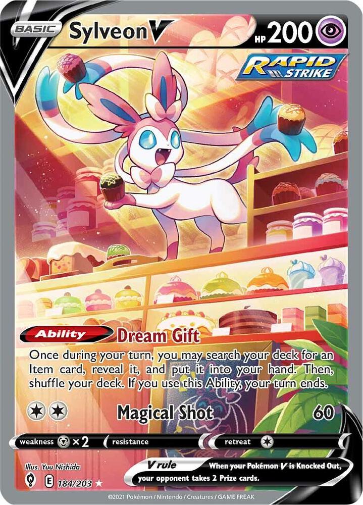 Sylveon V (Alternate Full Art) (184/203) (SWSH07)