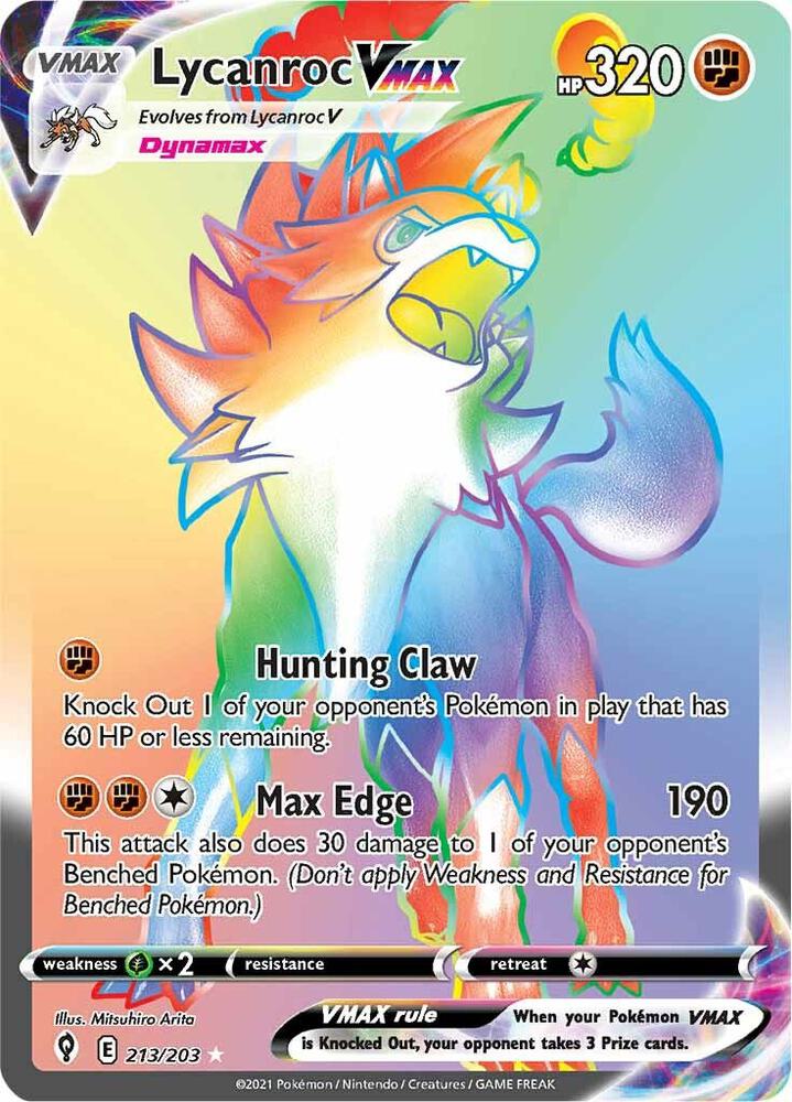 Lycanroc VMAX (Secret) (213/203) (SWSH07)