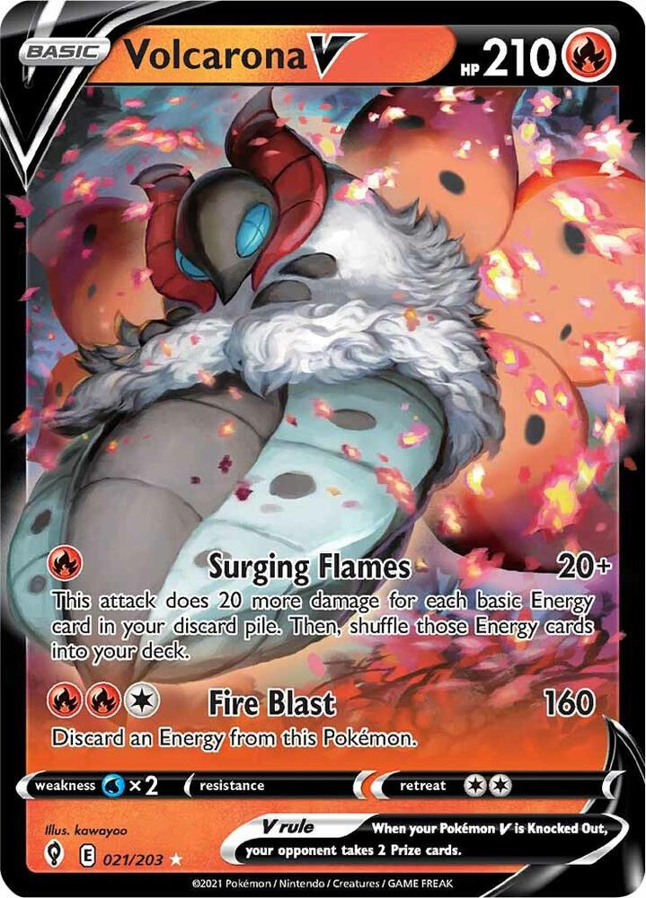 Volcarona V (021/203) (SWSH07)