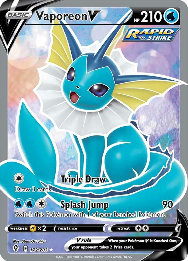 Vaporeon V (Full Art) (172/203) (SWSH07)