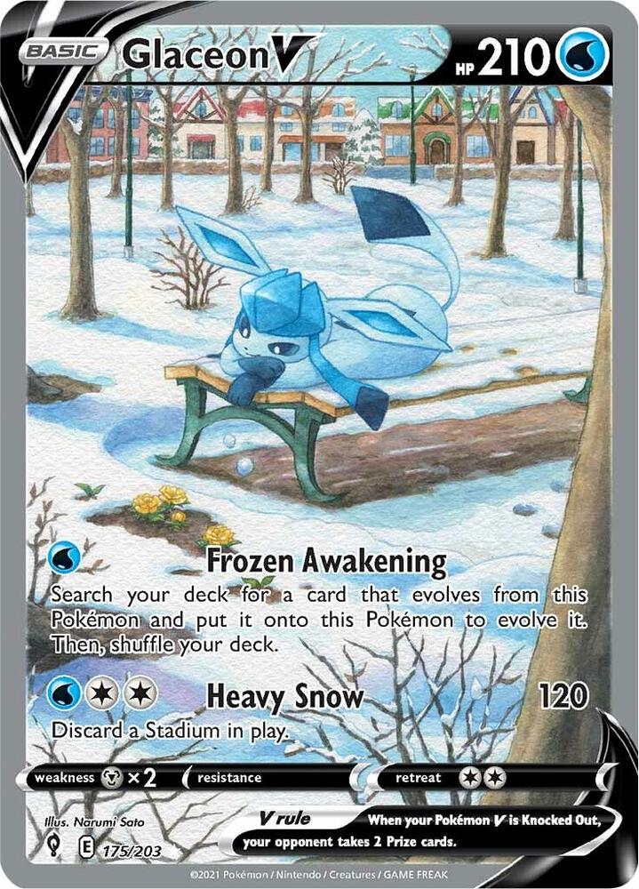 Glaceon V (Alternate Full Art) (175/203) (SWSH07)